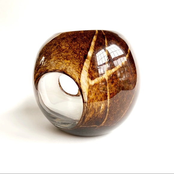 VTG Hand blown glass ball vase - Picture 2 of 6